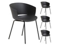 Metal, Armchair, Black