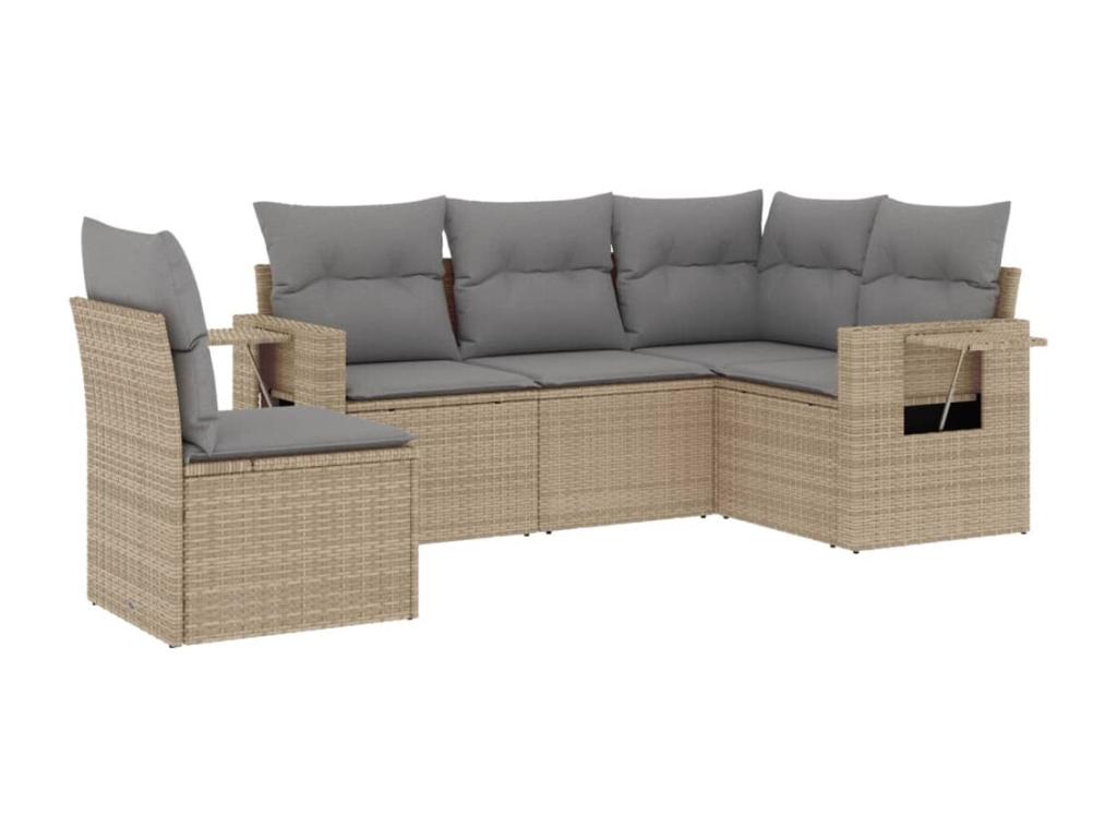 Woven Resin, Outdoor Furniture Set, Beige