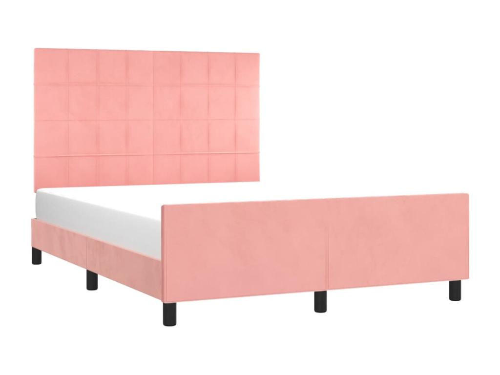 Velvet, Bed Frame, 140 X 200 cm, Pink