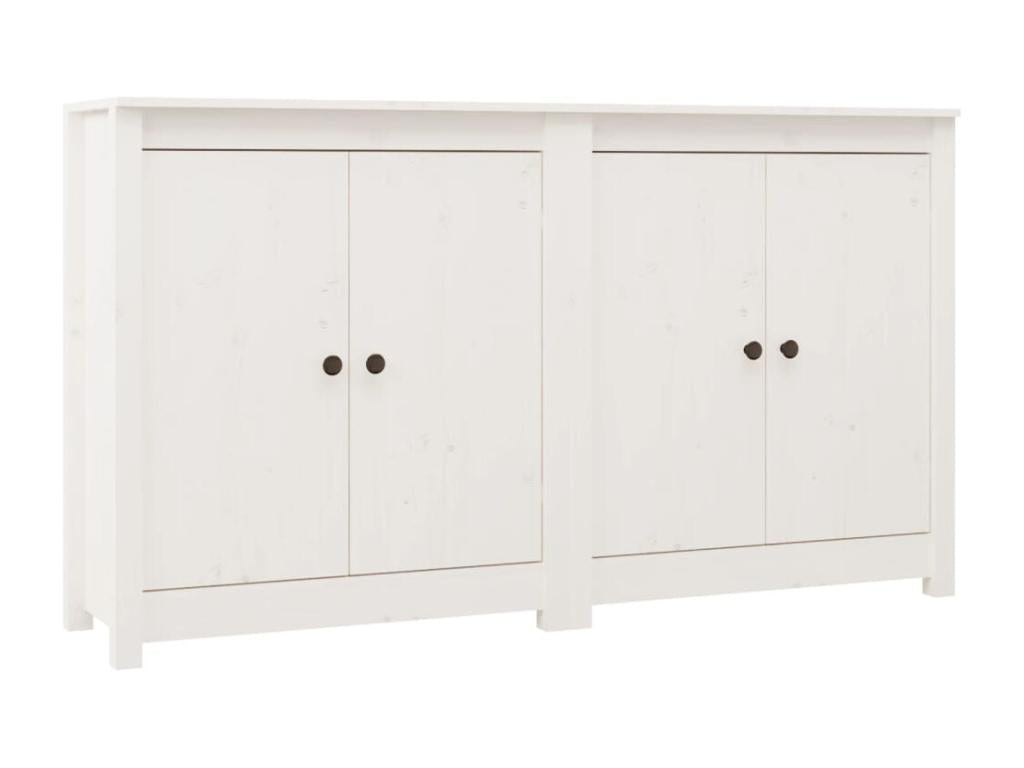 Solid Wood, Sideboard, 70 X 35 X 80 cm, White