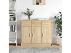 Oak Wood, Sideboard, 91 X 28 X 75 cm, Brown
