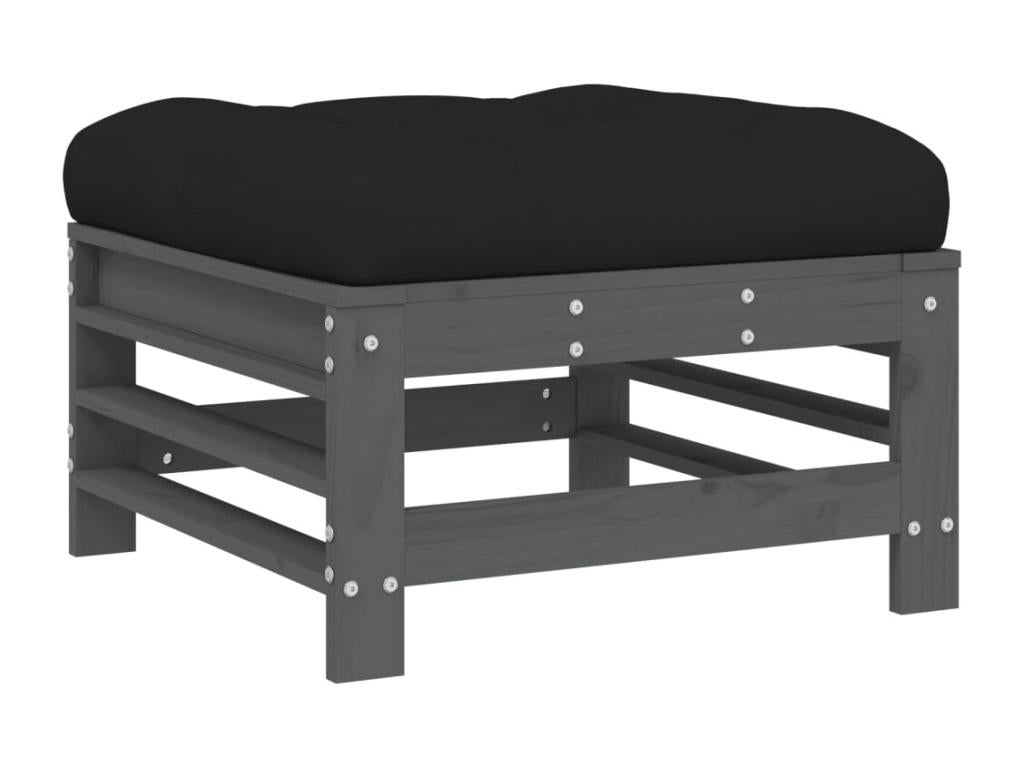 Solid Wood, Outdoor Furniture Set, Gray