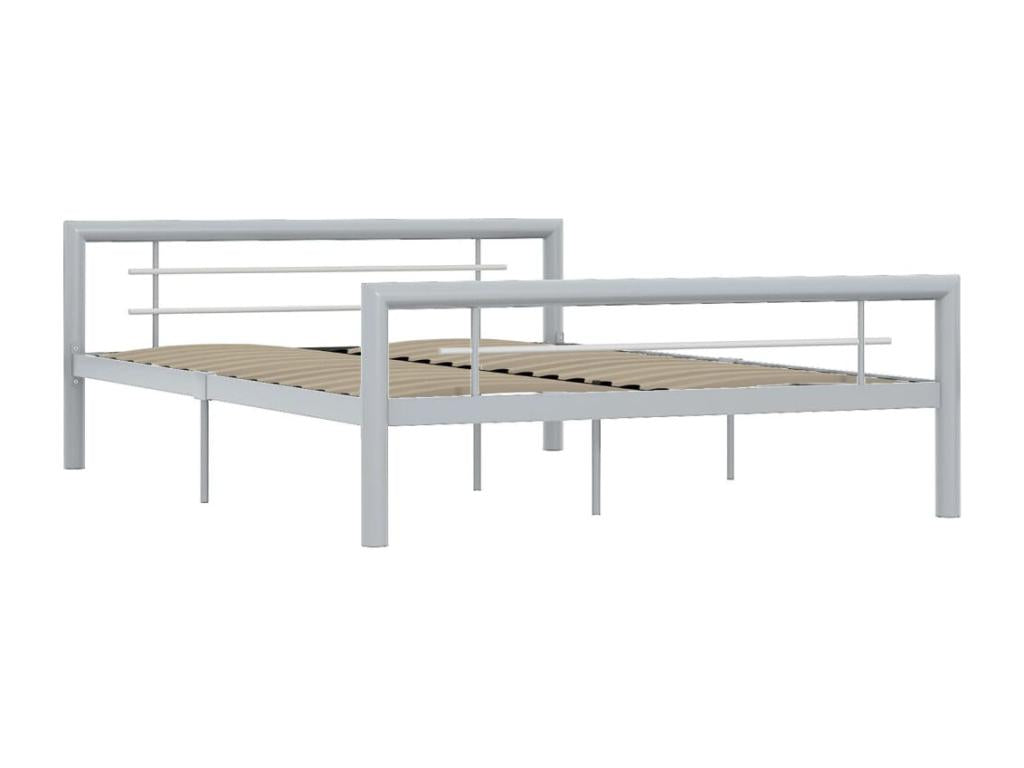Metal, Bed Frame, 140 X 200 cm, Gray