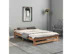 Solid Wood, Bed Base, 200X140 cm, White