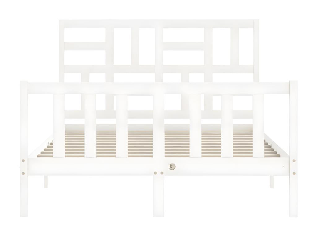 Pine Wood, Bed Frame, White