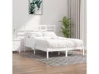 Solid Wood, Bed Frame, 140 X 190 cm, White