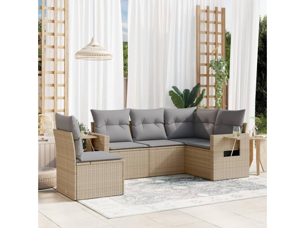 Woven Resin, Outdoor Furniture Set, Beige